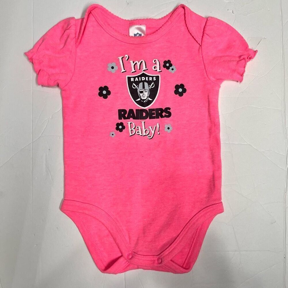 Team Apparel Pink Raiders Bodysuit Sz 3-6 Months
